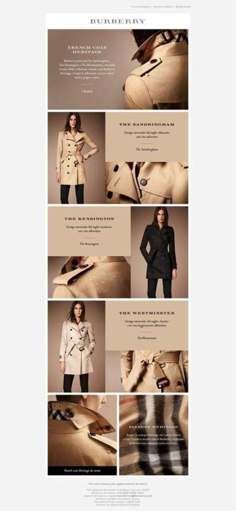 Burberry Email Newsletter